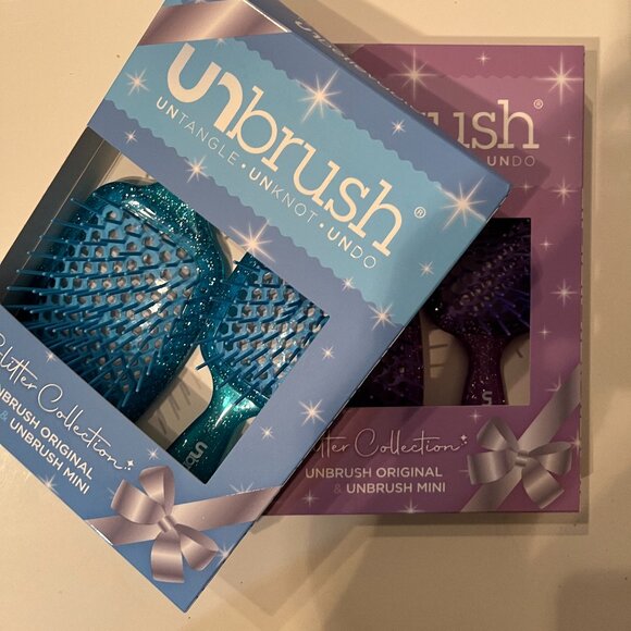Unbrush Original &  Unbrush Mini - Glitter Set &‎ Pastel Set  (Purple and Blue) - Picture 2 of 6